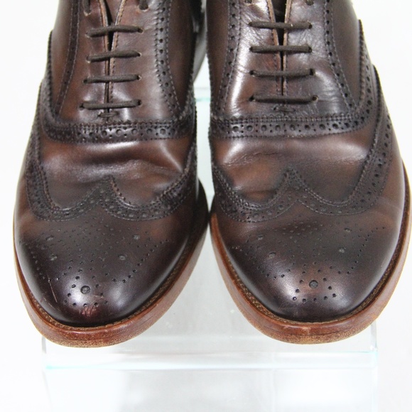 Antonio Maurizi Wingtip Oxford Work Men Dress Shoe Brogue Leather Eu 41 Italy main image 11